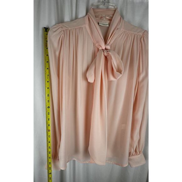 eva mendes Bow Blouse, Peach, Sz: XS, 57-29 - Picture 4 of 16